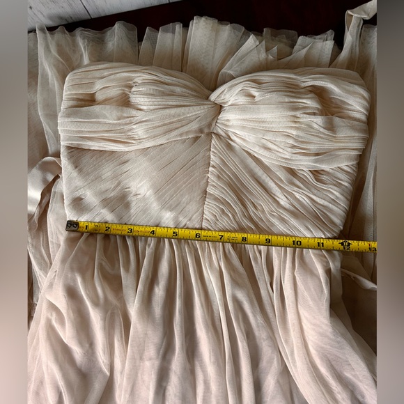 BHLDN Va Et Vien | Stunning Full Length Strapless Tulle Dress - Picture 15 of 16